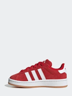 Rouge vif - Baskets Adidas Original Campus 00s à lacets élastiques pour enfant
