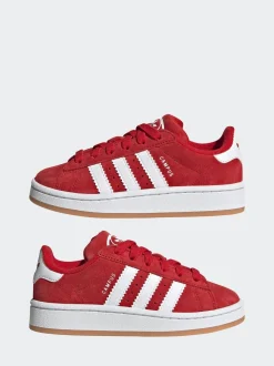 Rouge vif - Baskets Adidas Original Campus 00s à lacets élastiques pour enfant