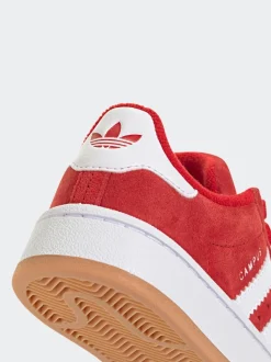 Rouge vif - Baskets Adidas Original Campus 00s à lacets élastiques pour enfant