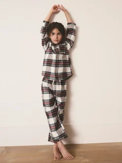 Rouge/Blanc À carreaux - Pyjama boutonné de Noël assorti pour la famille (9mois à16ans)