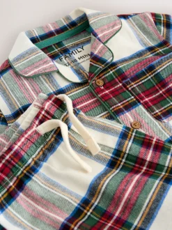 Rouge/Blanc À carreaux - Pyjama boutonné de Noël assorti pour la famille (9mois à16ans)