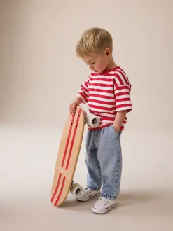 Rouge/Blanc - T-shirt Rayure Manches courtes (3mois-7ans) (3mois-7ans)