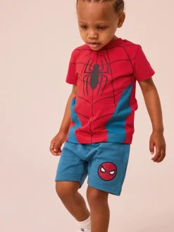Rouge/Bleu - Ensemble t-shirt et short Spider-Man (3mois-8ans)