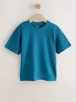 Rouge/bleu/marine/neutre - Lot de 4 t-shirts à manches courtes (3-16 ans)