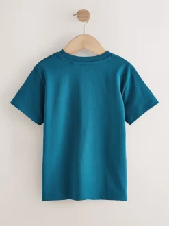 Rouge/bleu/marine/neutre - Lot de 4 t-shirts à manches courtes (3-16 ans)