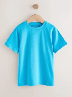 Rouge/bleu/marine/neutre - Lot de 4 t-shirts à manches courtes (3-16 ans)
