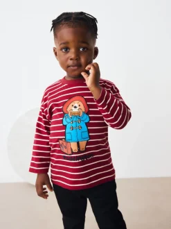 Rouge/Ecru - T-shirt Paddington à manches longues (12mois-8ans)