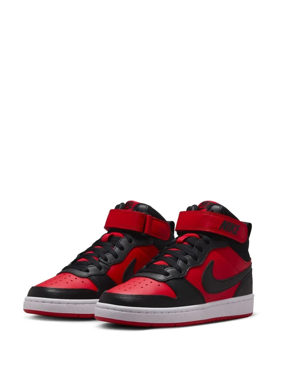 Rouge/Noir - Baskets mi-Baskets du tribunal de Nike pour adolescents