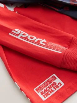 Rouge/Noir - Lot de 2 pyjamas à manches longues (3-16ans)