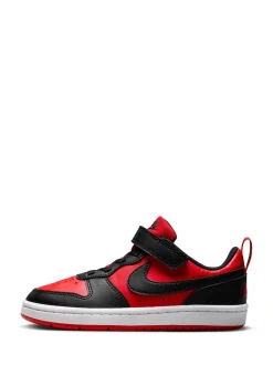 Rouge/Noir - Nike Baskets Junior Court Borough Low Recraft