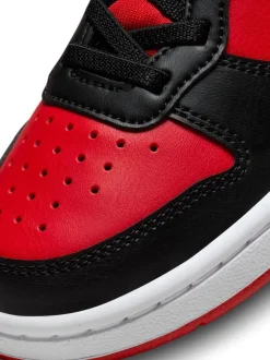 Rouge/Noir - Nike Baskets Junior Court Borough Low Recraft