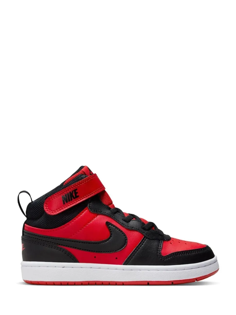 Rouge/Noir - Nike Junior Court Borough Mid Trainers
