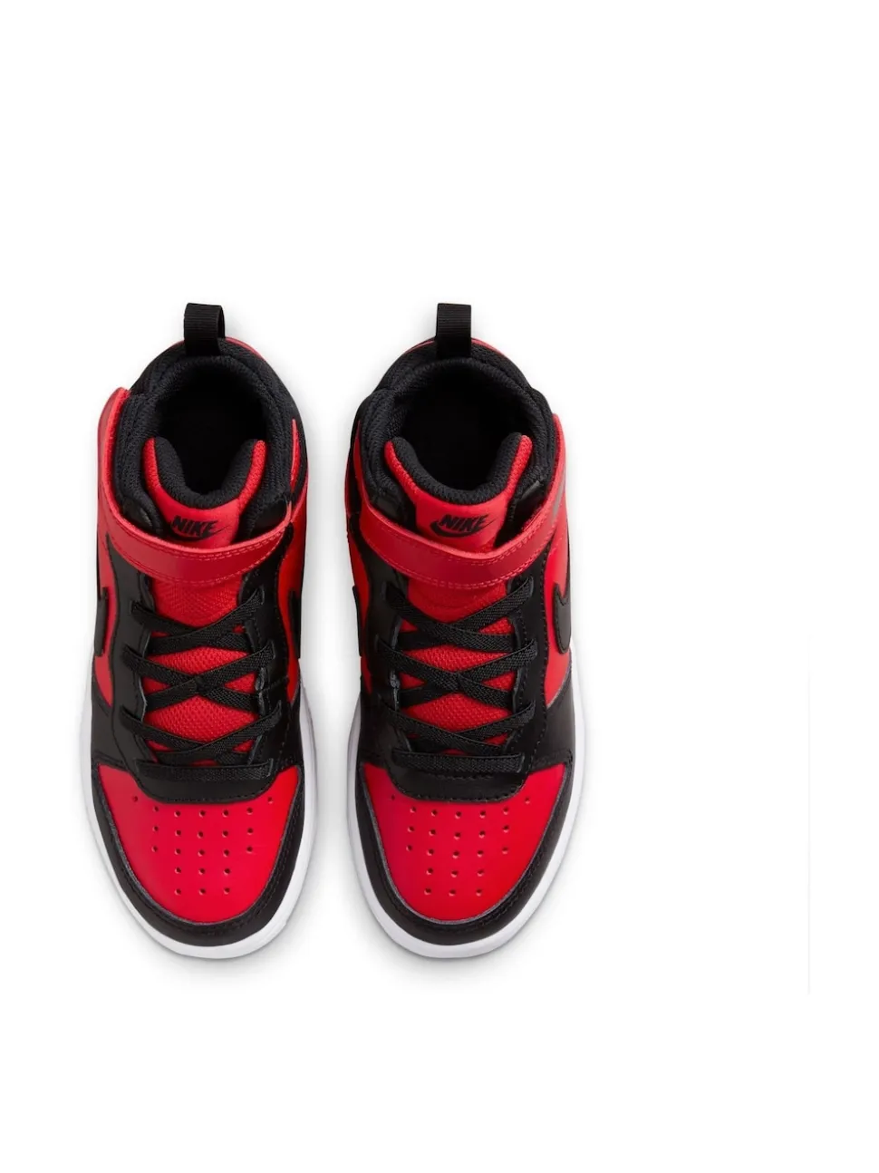 Rouge/Noir - Nike Junior Court Borough Mid Trainers