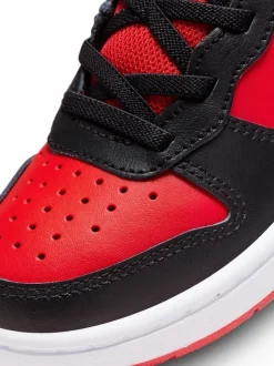 Rouge/Noir - Nike Junior Court Borough Mid Trainers