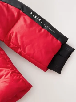 Rouge/Noir - Vestes matelassées Baker By Ted Baker imperméables color-block