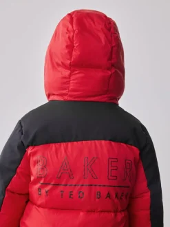 Rouge/Noir - Vestes matelassées Baker By Ted Baker imperméables color-block