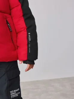 Rouge/Noir - Vestes matelassées Baker By Ted Baker imperméables color-block