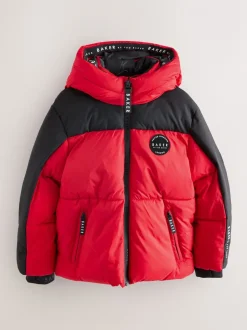 Rouge/Noir - Vestes matelassées Baker By Ted Baker imperméables color-block