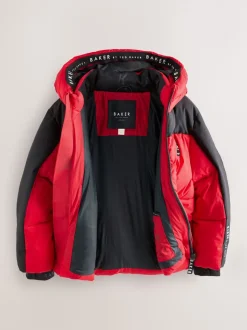 Rouge/Noir - Vestes matelassées Baker By Ted Baker imperméables color-block