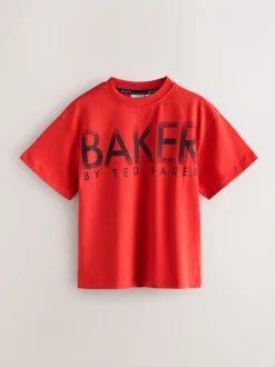 Rouge/noir/blanc - Lot de t-shirts Baker by Ted Baker Graphic Imprimé 3 Lot