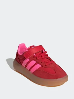 Rouge/Rose - Baskets adidas Barreda Decode élastique pour enfant à lacets élastiques