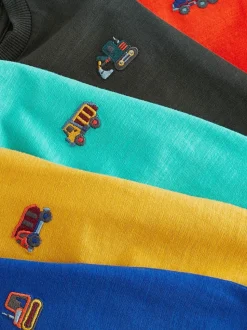 Rouge/vert - T-shirt Manches courtes 5 Pack (3mois-7ans)