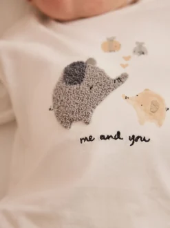 Safari blanc délicat - Ensemble haut et legging bébé (0mois-2ans)