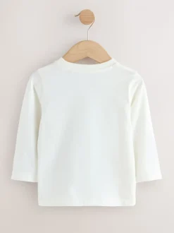 Safari fauve/blanc/noir - Lot de 3 t-shirts imprimés graphiques à manches longues (3mois-7ans)