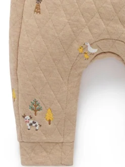 Salopette brodée matelassée Purebaby