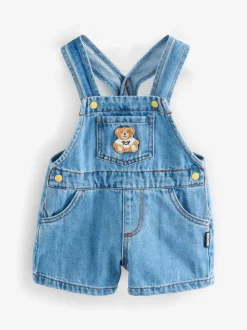 Salopette Moschino bébé en jean avec logo