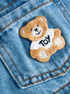 Salopette Moschino bébé en jean avec logo