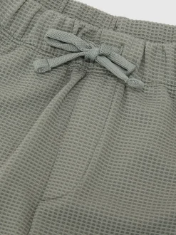 sauge - Short gaufré Reiss Tavola à cordon de serrage