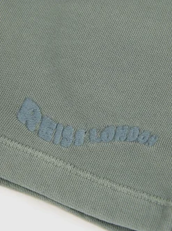 Sauge délavée - Short Reiss Perry en coton brodé