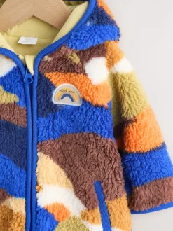 Scène bleue à capuche - Veste en polaire bébé (0mois-2ans)