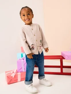 Scène neutre - Chemise imprimée Noël grand-père à manches longues (3mois-10ans)