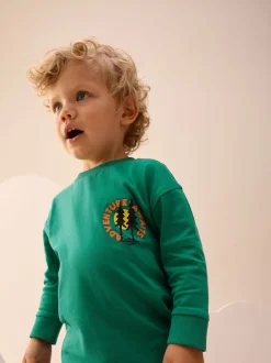 Scène verte - T-shirt imprimé dos à manches longues (3mois-8ans)