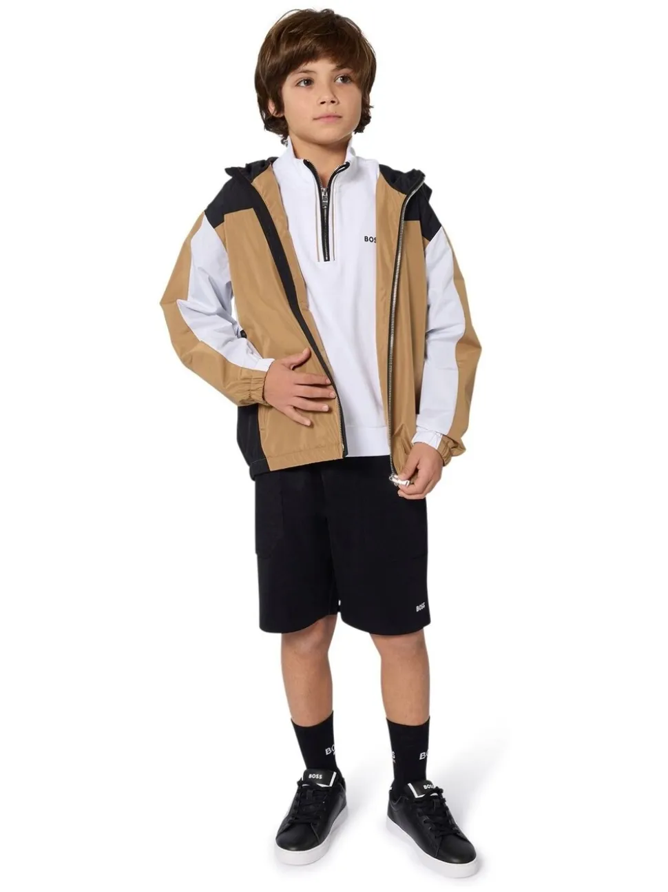 Short BOSS à taille ceinturée