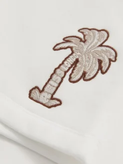 Shorts Reiss Kayo en coton Mélange brodé palmier