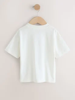 Slogan blanc/bleu/rouge/jaune - Lot de 4 t-shirts graphiques à manches courtes (3mois7ans)