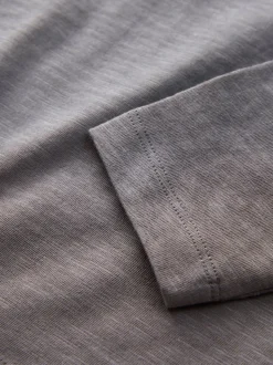 Slogan gris - T-shirt semi-uni à manches longues (3mois-7ans)