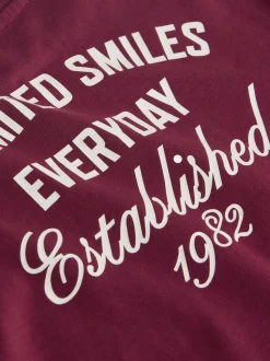 Slogan rouge baie - T-shirt Manches courtes Back Imprimé (3mths-7yrs)