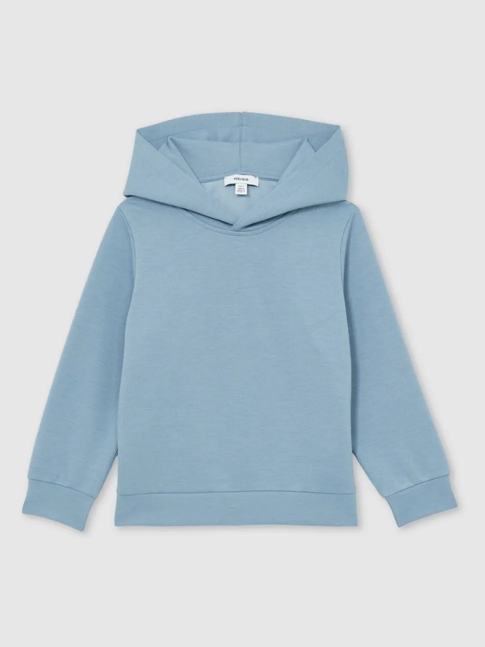 Soft Denim Bleu - Reiss Fabien - Sweat à capuche en jersey interlock