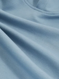 Soft Denim Bleu - Reiss Fabien - Sweat à capuche en jersey interlock