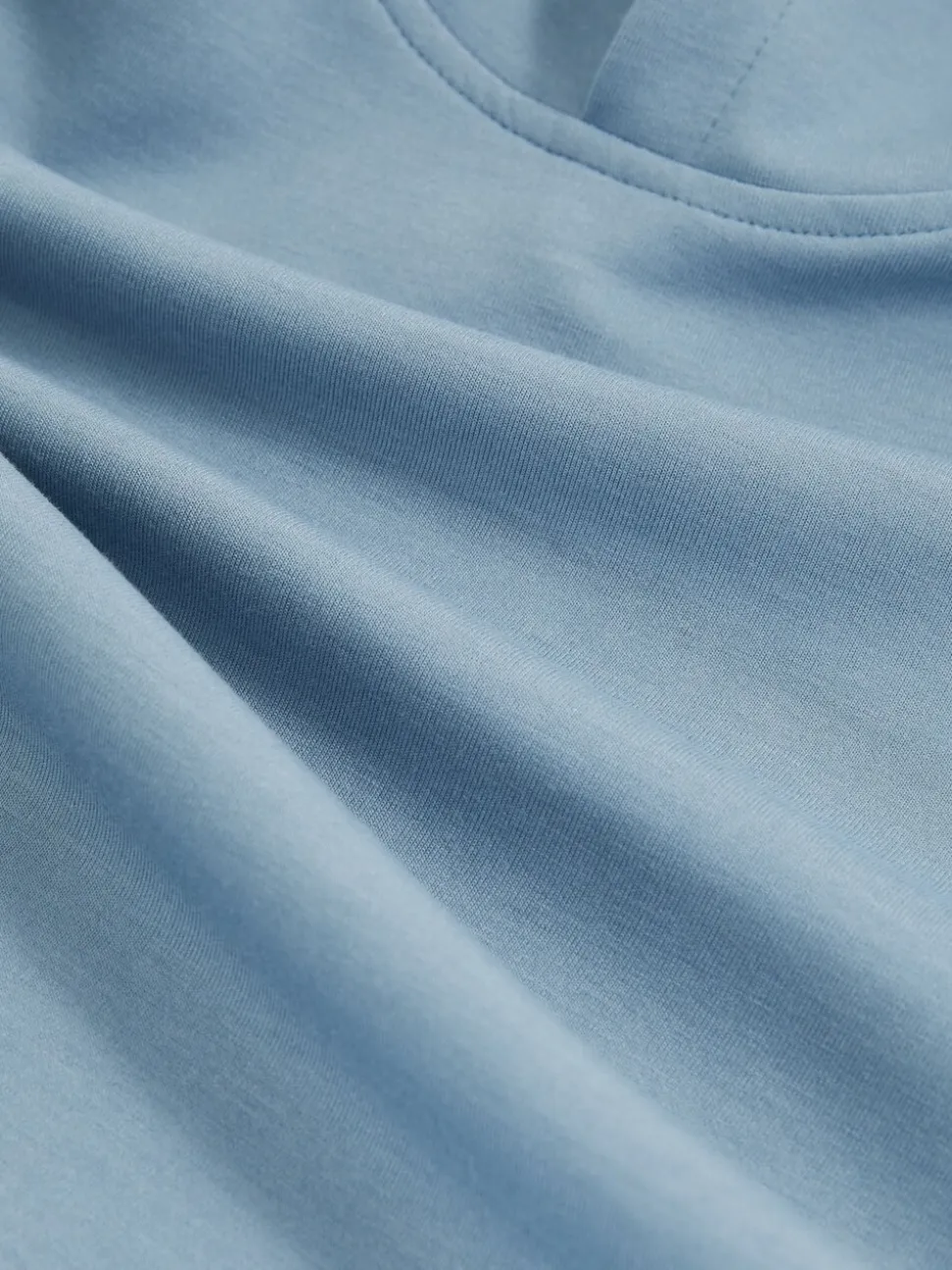 Soft Denim Bleu - Reiss Fabien - Sweat à capuche en jersey interlock