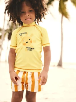 Soleil jaune - Ensemble gilet anti-éclaboussures et short (3mths-7yrs)