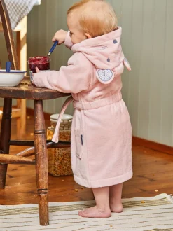 Souris rose pâle - Jojo Maman Bébé Peignoirs en coton éponge