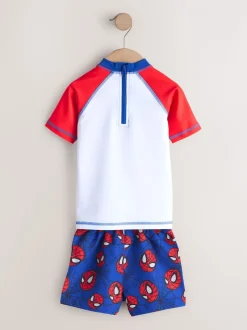 Spiderman - Ensemble Rash Gilet et short de bain (3mois-7ans)