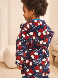 Spiderman bleu marine - Robe sous licence en polaire (12mois-10ans)