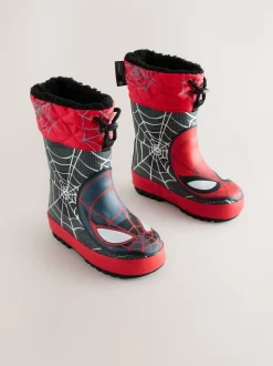 Spiderman noir/rouge - Bottes en caoutchouc thermique Thinsulate™ avec extrémité doublée