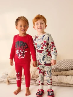 Spidey et Friends Rouge/Écru Cream - Lot de 2 pyjamas Snuggle (12mois-8ans)